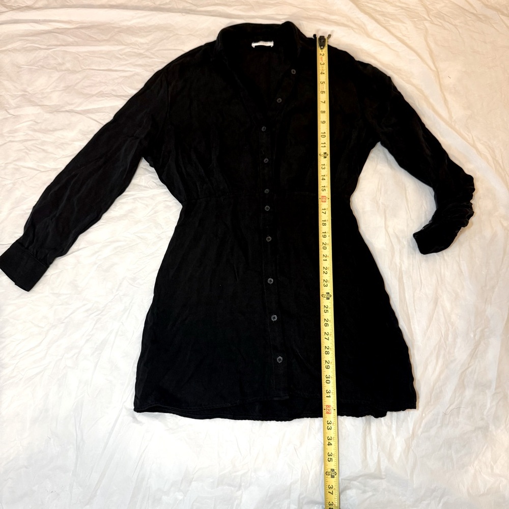 Kookai black mini button down dress